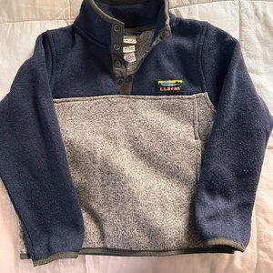 LL Bean Quarter Snap Kids pullover